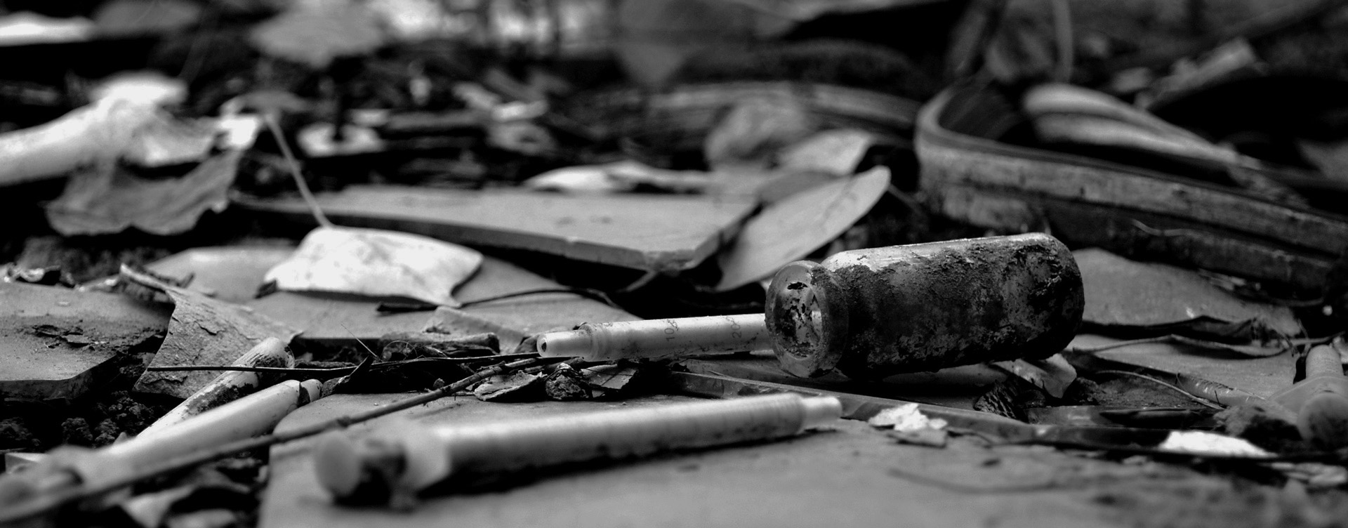 narcotic syringes in the junkyard Center for High Impact Philanthropy