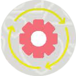 flower icon flower with cycle graphic