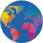 Rainbow colored Globe icon