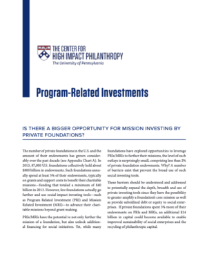 Program-Related Investments