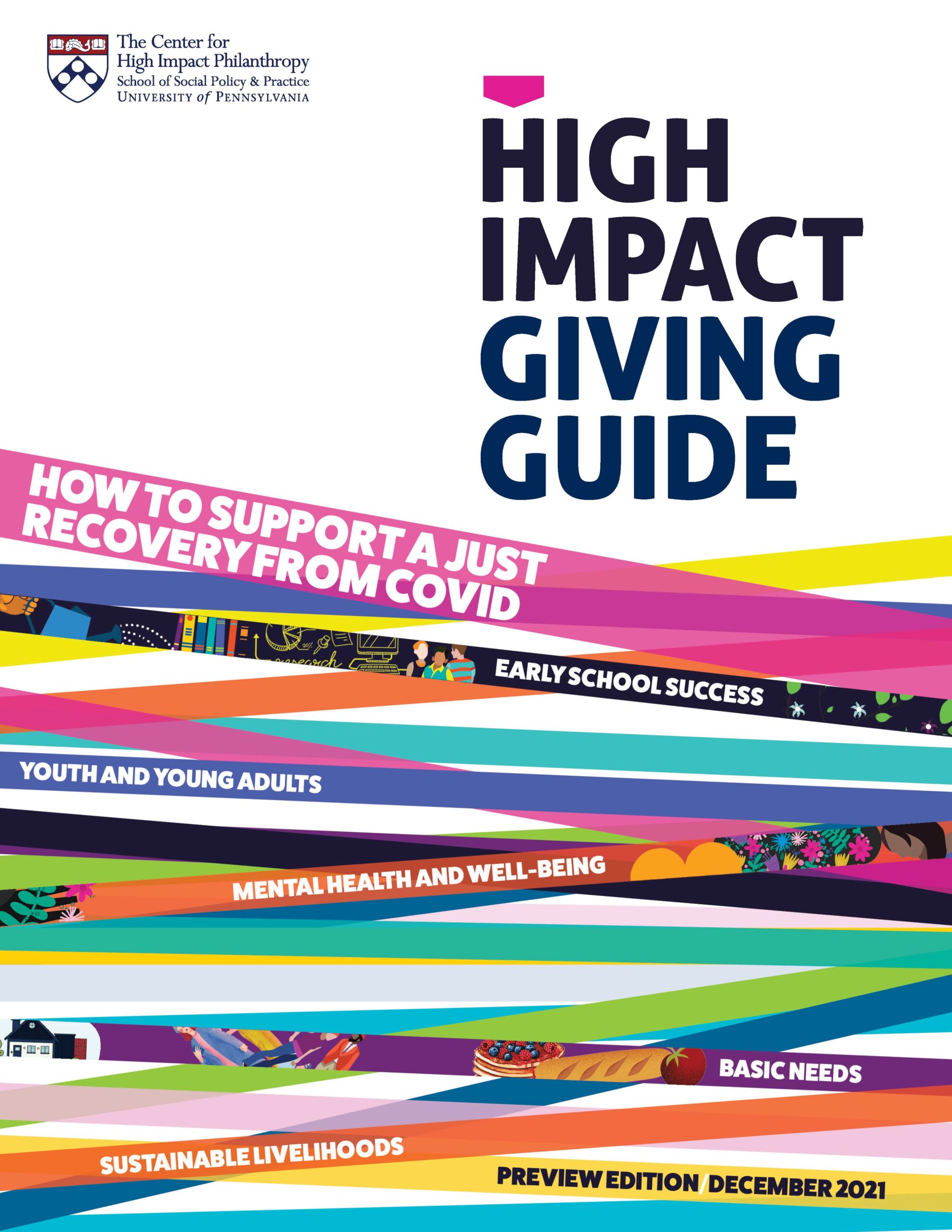 High Impact Giving Guide 2022 How to Support a Just Recovery from COVID