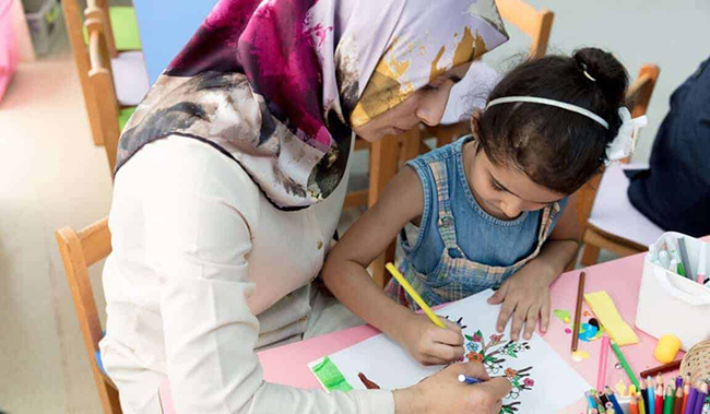 Turkish mom with child